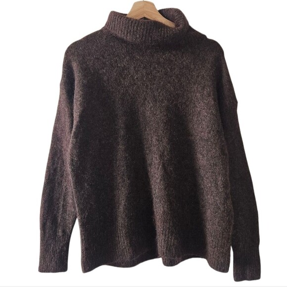 H&M Sweaters - H&M Brown Mohair Wool Blend Cowl Neck Sweater Womens Size Medium